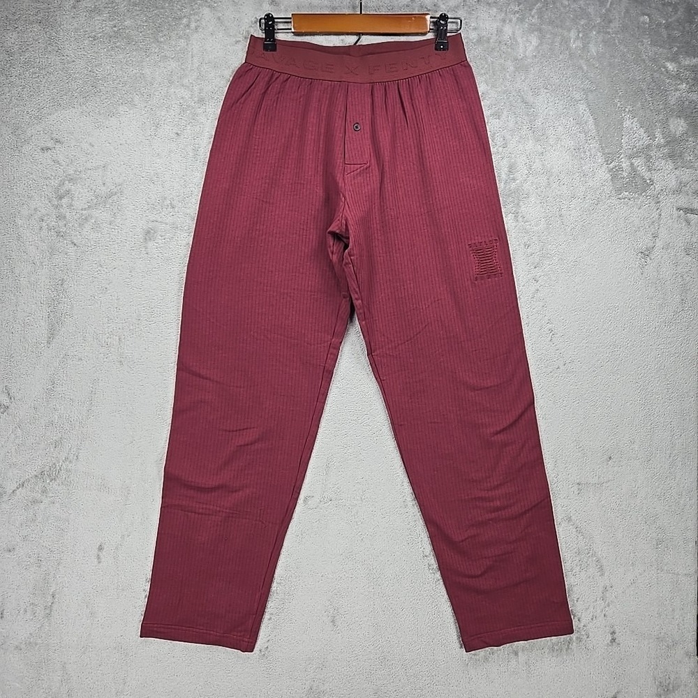 Savage X Fenty by Rhianna Men's Pajama Pants Maroon Loungewear Sz Med NWT